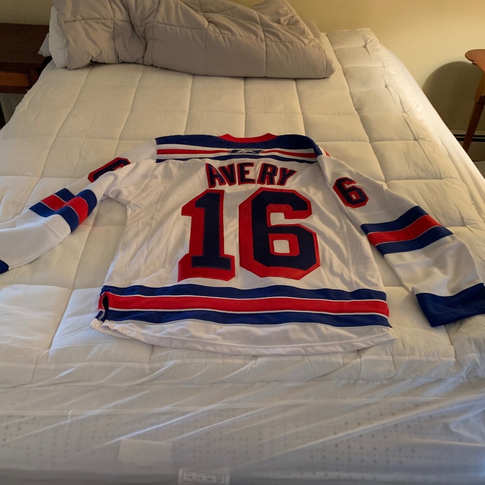 Rangers Sean Avery White Road Jersey